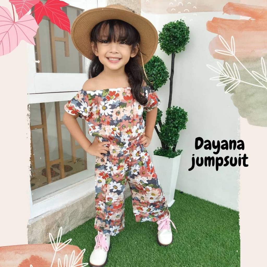 Jumpsuit In Họa Tiết Phong Cách Hàn Quốc Cho Bé Gái 1 2 3 4 5 Tuổi