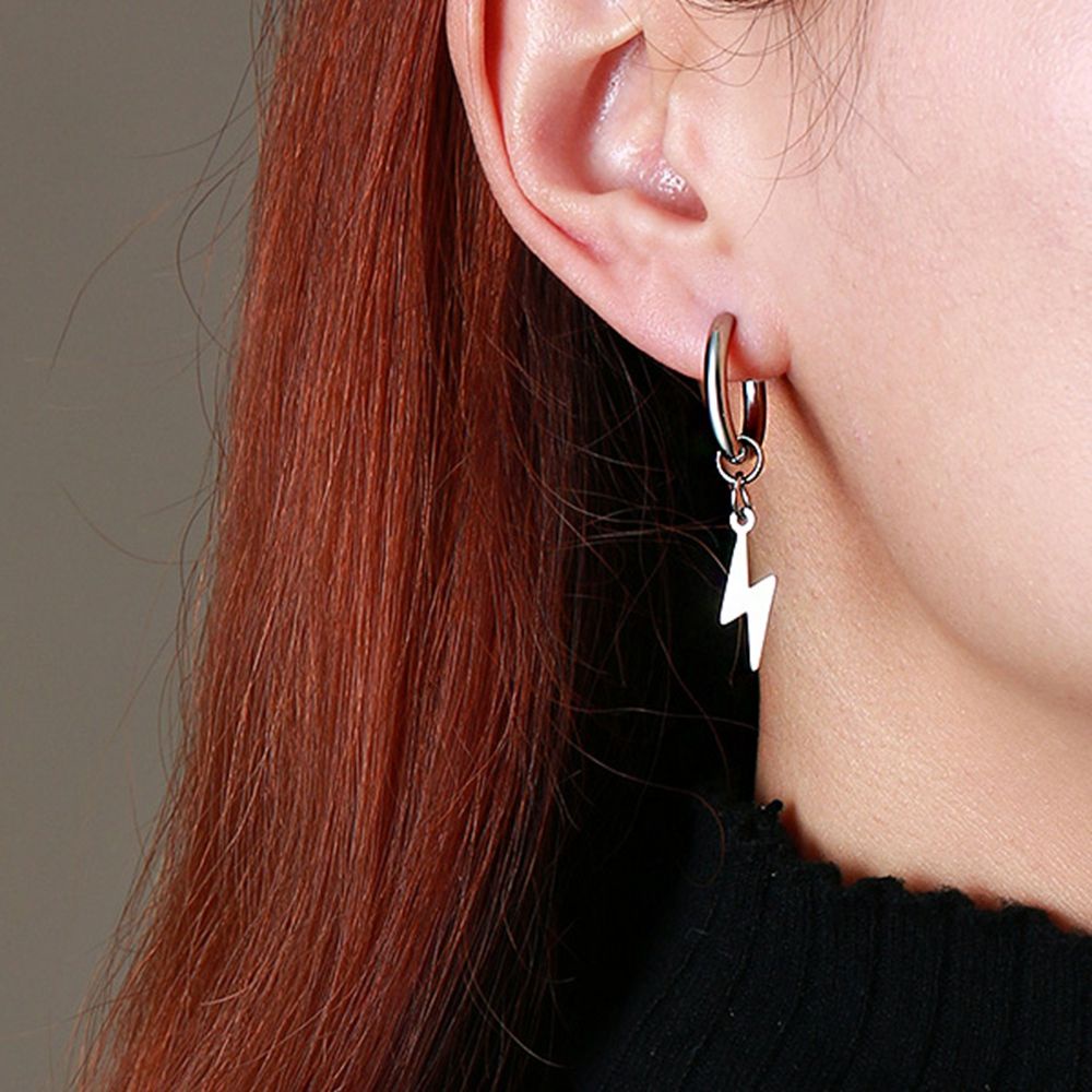 Khuyên tai tròn bằng thép không gỉ phong cách hip hop Hàn Quốc thời trang cho nam và nữ