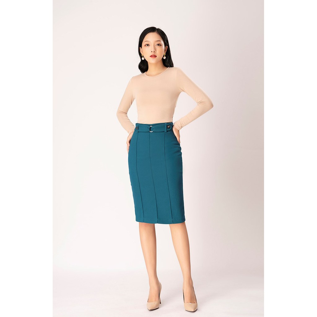 [Nhập Mã GUMATM giảm 10k cho đơn bất kì] Chân váy nữ dáng dài phối đai GUMAC đồ công sở thanh lịch VB1242 | BigBuy360 - bigbuy360.vn