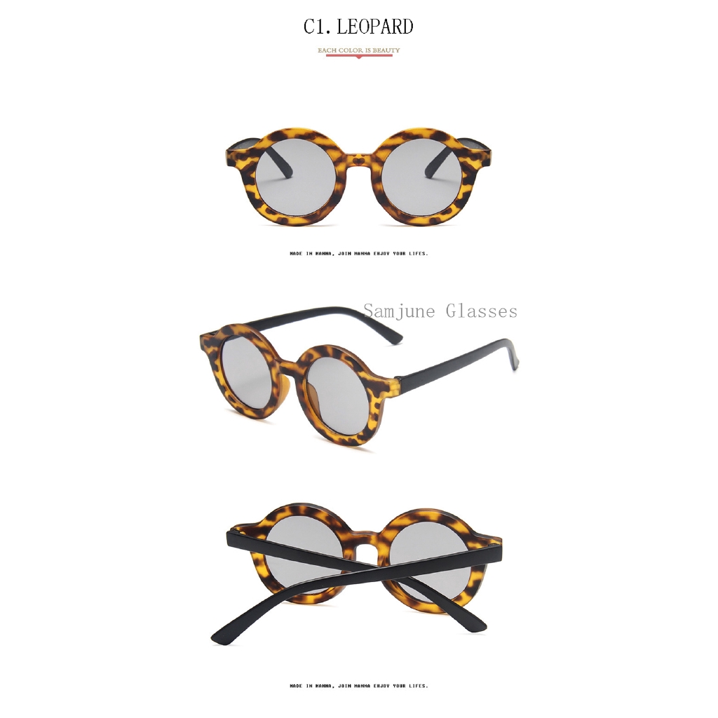 Kính mát chống tia UV400 gọng tròn thời trang 2019 cho bé SAMJUNE