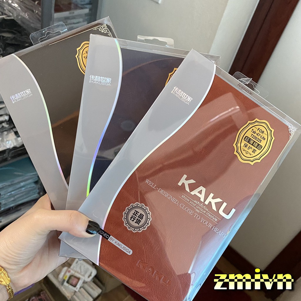 Bao da Kaku Samsung Galaxy Tab A7 lite T220-T225 có chân chống xem phim