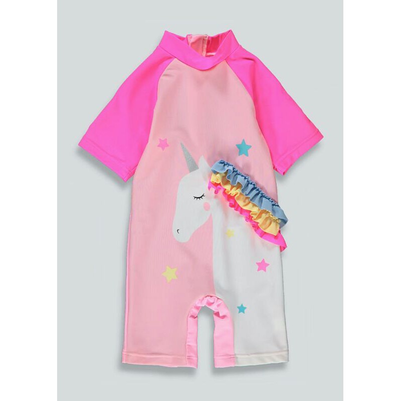 Bộ bơi liền Pony hồng săn sale Mata.lan UK sz 9-12m