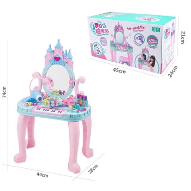 Bộ đồ chơi bàn trang điểm cỡ to kèm ghế và đàn piano BINO 036