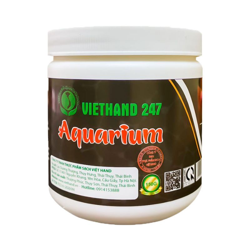 Vi Sinh Cho Cá Cảnh AQUARIUM VIETHAND247/ Nước trong cá khỏe/ Giảm mùi hôi tanh/ 4-5 tháng không phải thay nước 150gam