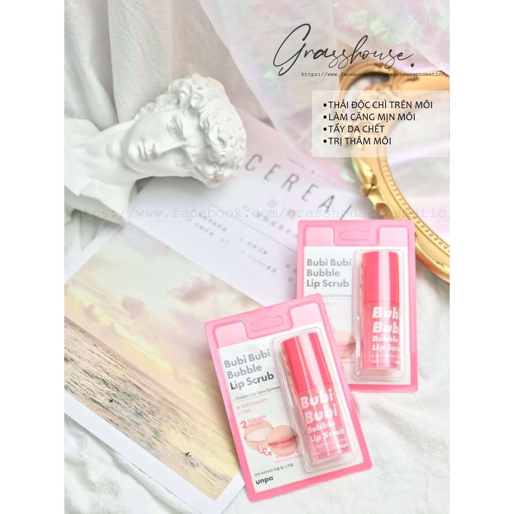 TẨY TẾ BÀO CHẾT MÔI BUBI BIBI LIP BY UNPA