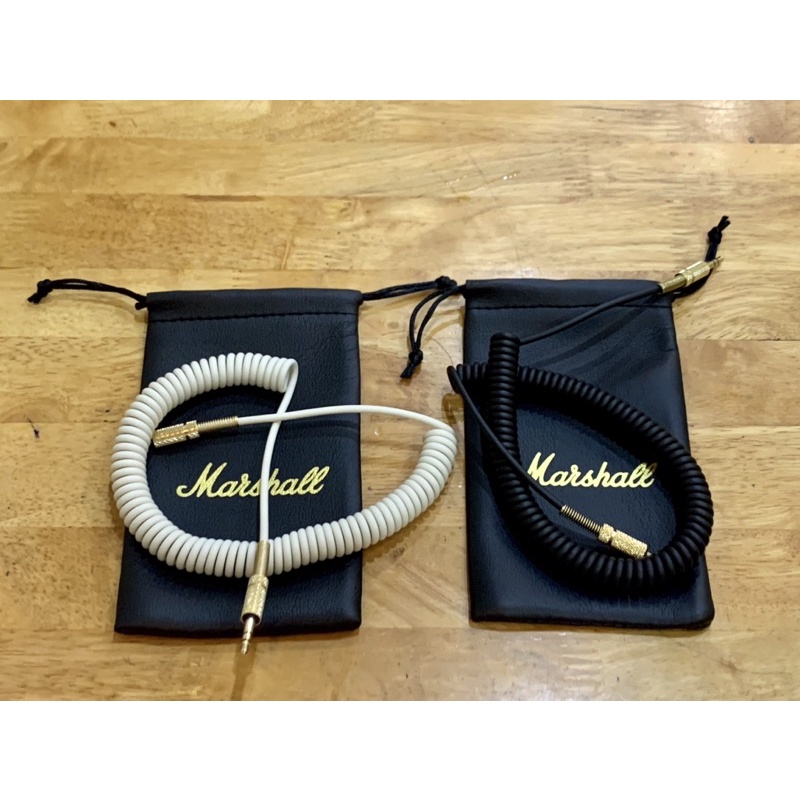 Cáp AUX 3.5mm Marshall 2m chính hãng, kèm bao da sang trọng