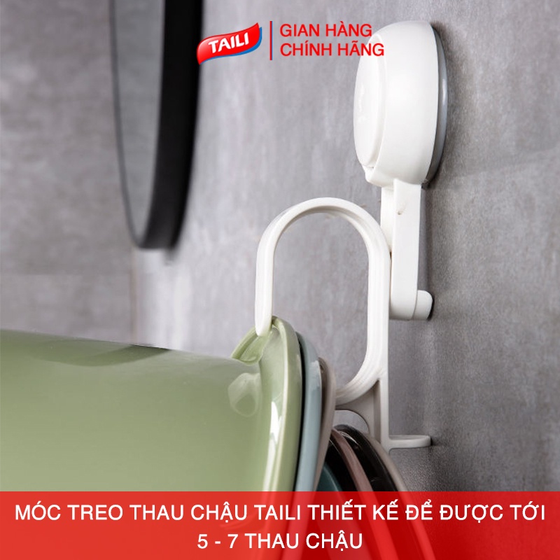 Móc treo thau chậu cao cấp TAILI chịu tải 5kg để các loại thau tắm tái sử dụng AW595