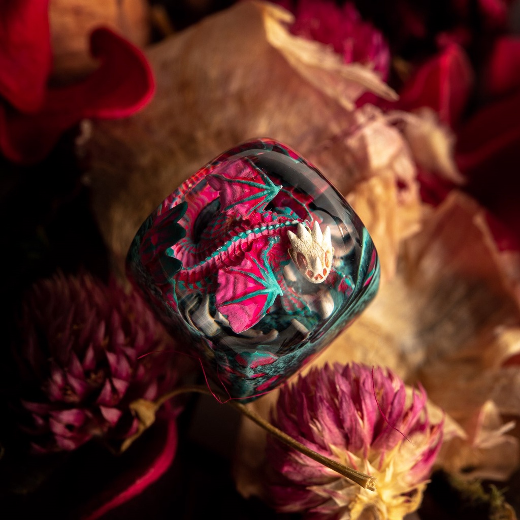 Keycap Artisan bàn phím cơ Dwarf Factory Gnarly Drakon  - Hàng chính hãng