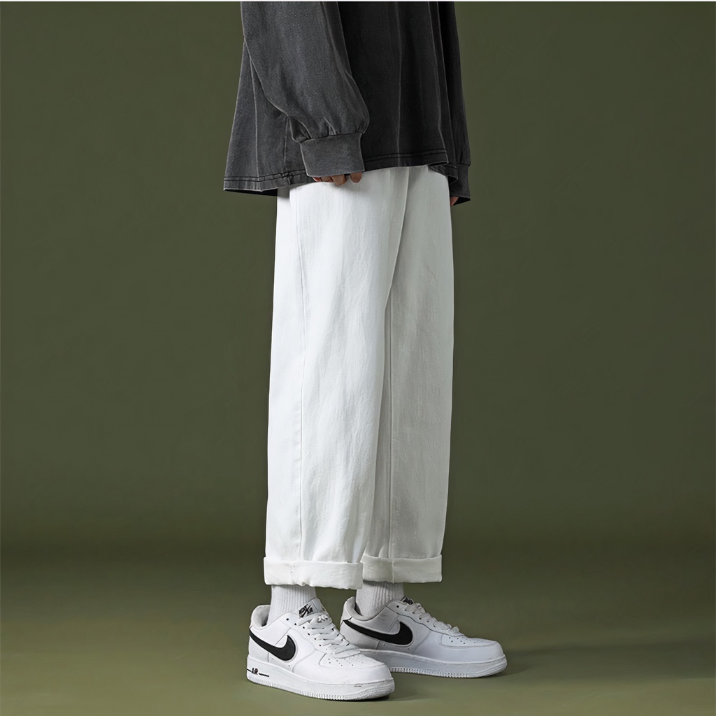 QUẦN JEAN NAM TOKI ỐNG RỘNG MÀU TRẮNG