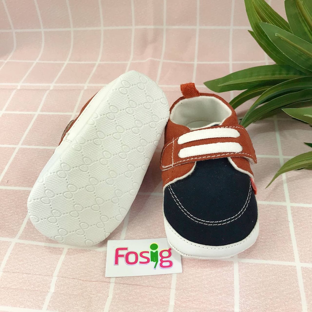 Giày Vải Tập Đi Siêu Nhẹ Cho Bé - Nâu Navy