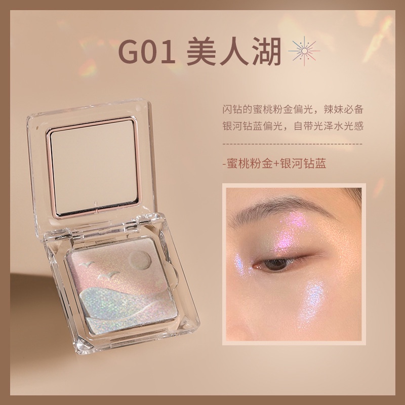 Thyra / thyra Starlight Phấn Bắt Sáng Hai Màu Ánh Ngọc Trai Kim Cương Lấp Lánh Thay Đổi Khuôn