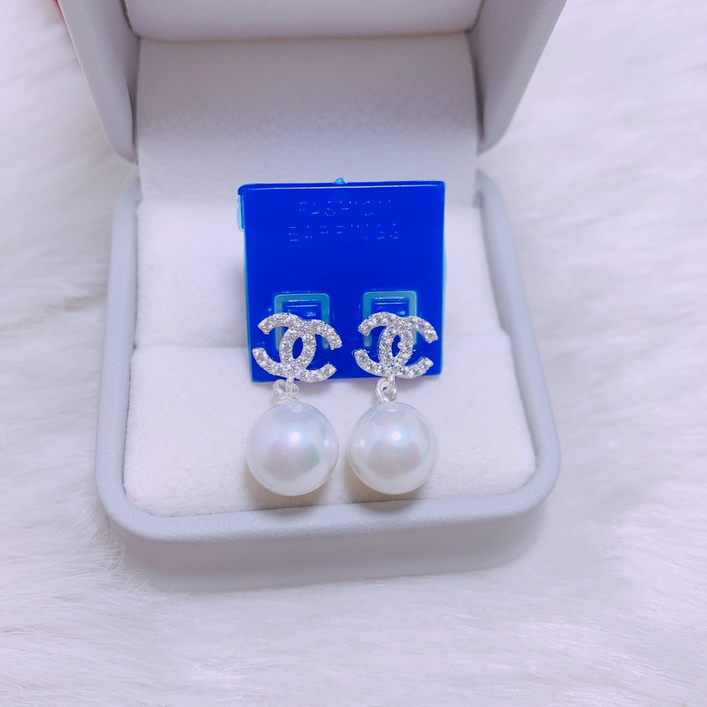 Bông tai nữ chữ x đính đá nhỏ chuẩn bạc ta siêu xinh đẹp - Kho sỉ bạc Nhất Linh