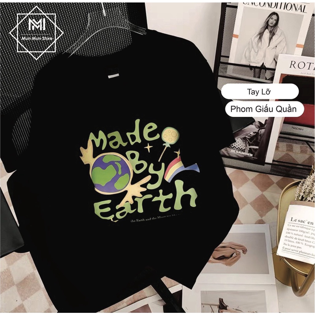 Áo Thun Unisex Form Rộng Tay Lỡ MunMunStore, Áo Phông Nam Nữ Oversize L04