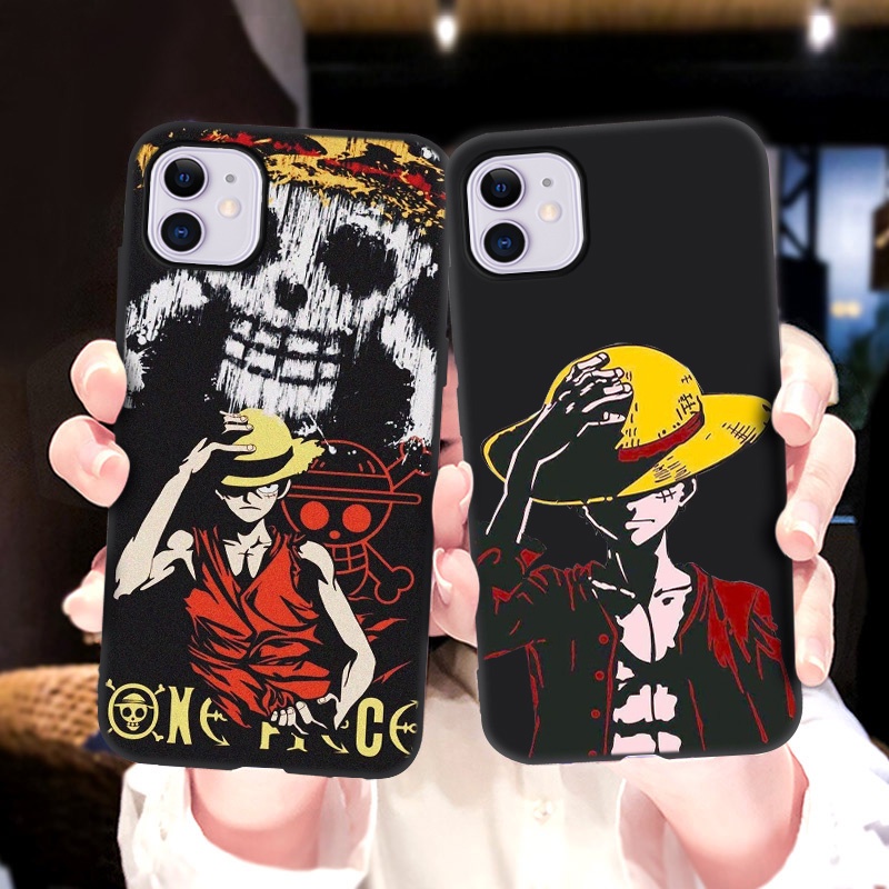 Ốp điện thoại TPU mềm in hình Monkey D. Luffy One Piece thích hợp cho Iphone 6S 7 8 Se2020 7 Plus 5 5s 11 12