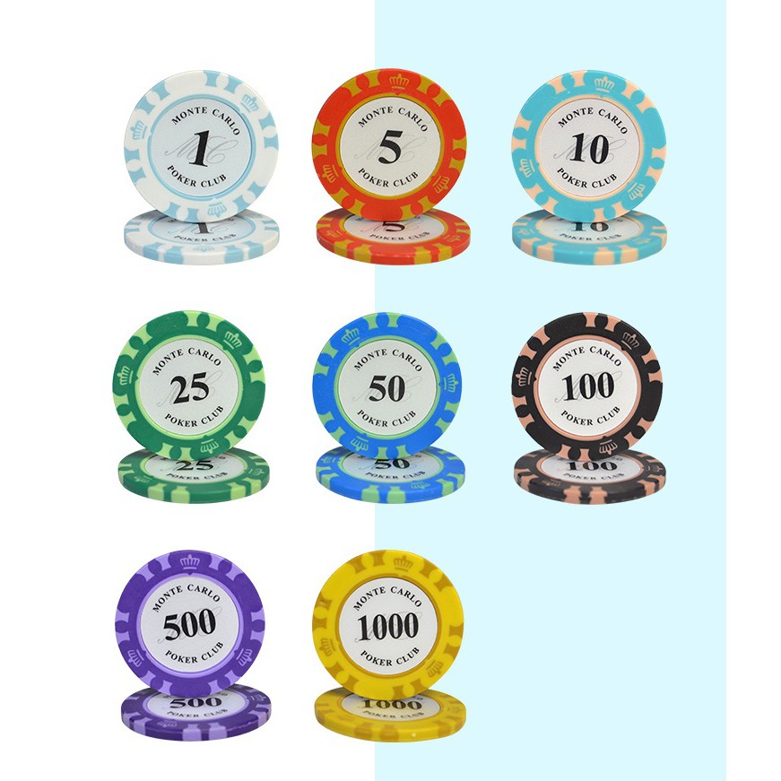 Chip/ Phỉnh Poker Monte Carlo cao cấp