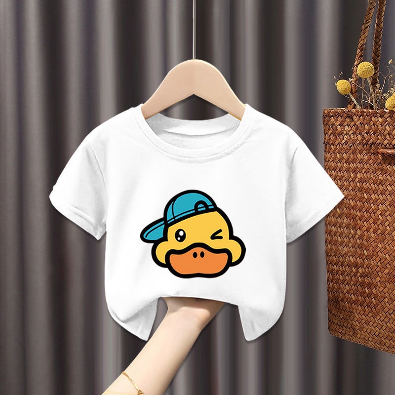 ÁO THUN BÉ TRAI BÉ GÁI IN HÌNH VỊT DỄ THƯƠNG