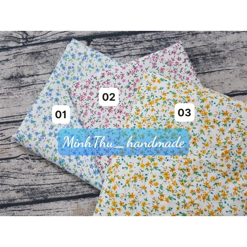 Vải TWILL hoa nhí dùng làm handmade