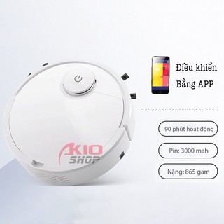 Robot hút bụi lau nhà thông minh ES06 điều kiển bằng APP pin 3000 mah - AKIO Mart