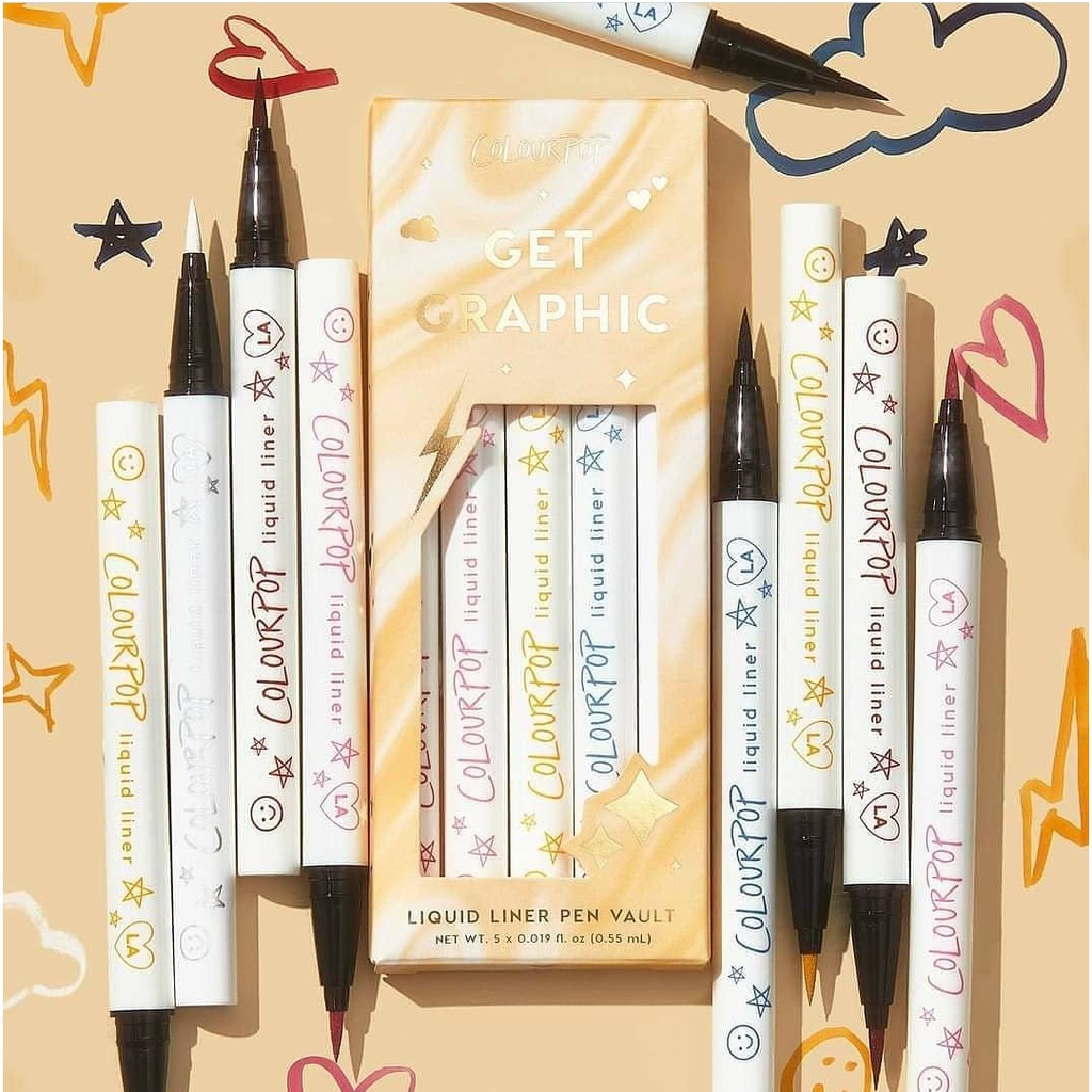 Set kẻ mắt nước Colourpop Get Graphic 5 cây