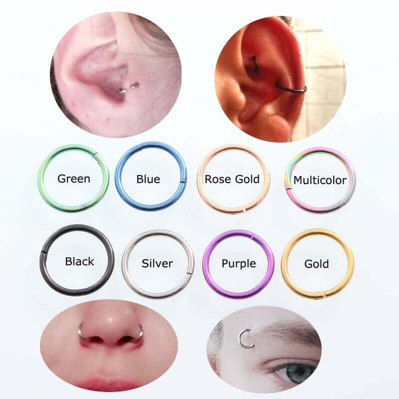 Khuyên tai tròn tùy chọn màu sắc kích thước cá tính