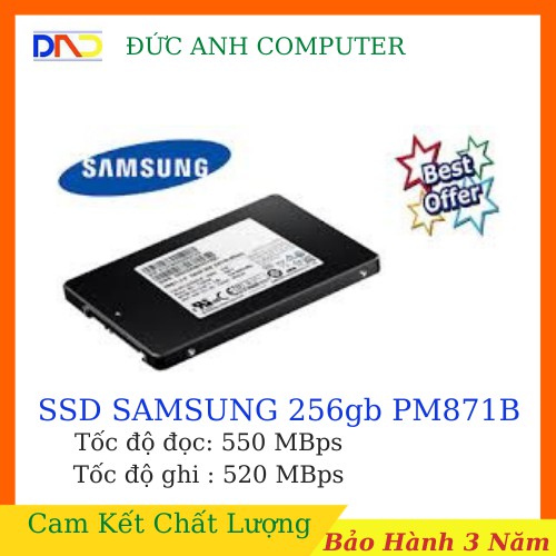 SSD 2.5&quot; Samsung 256GB PM871b - 256GB - Vỏ Nhôm- Mới Bảo Hành 3 Năm