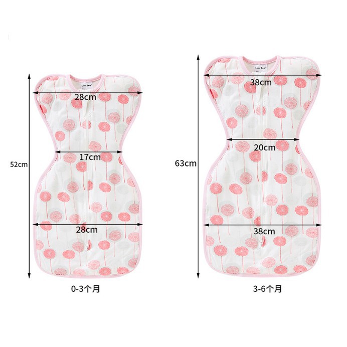 Nhộng chũn Baby swaddling cotton giúp bé ngon giấc