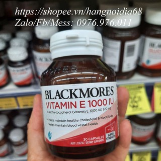 [30 viên] Vitamin E tự nhiên Natural Blackmore 1000IU