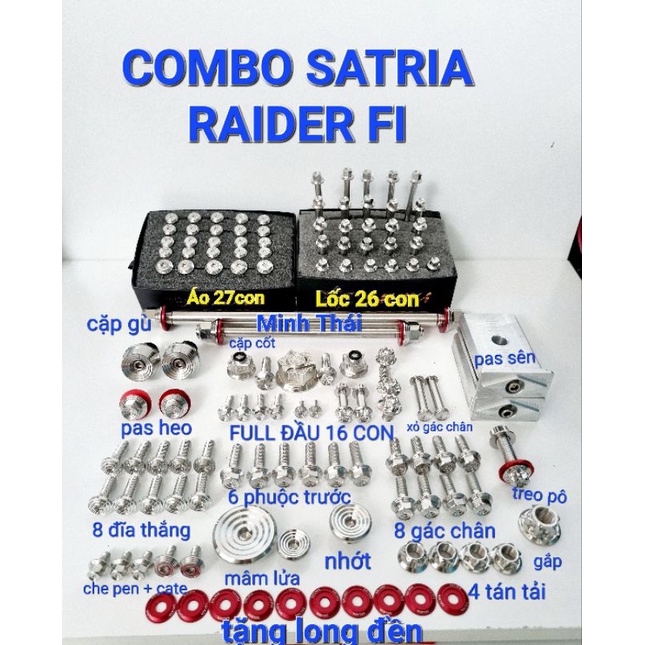 Full bộ Ốc thái satria raider