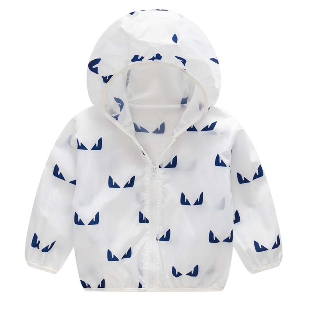 Outdoor Sun Protection Jacket Kids Jacket Zip with Hat Print Dinosaur Baby Boys Girls Coat Jacket Outerwear