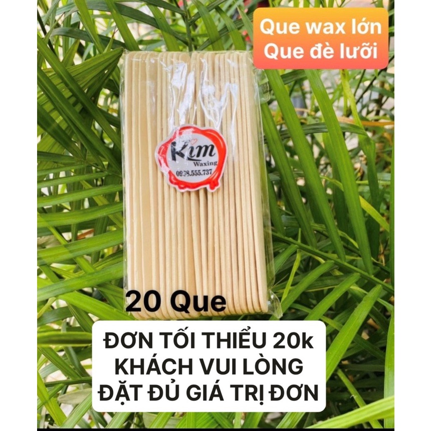20 Que gỗ dùng phết gel wax chuyên dụng Loại que Đè Lưỡi