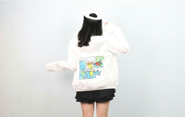 Áo khoác dù họa tiết in lưng, kèm ảnh thật | BigBuy360 - bigbuy360.vn