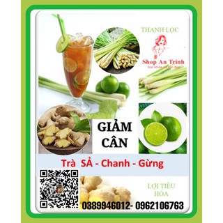 Trà Giảm Cân Sả Chanh Gừng , Giảm Mỡ, Giảm Cân, Giảm Eo