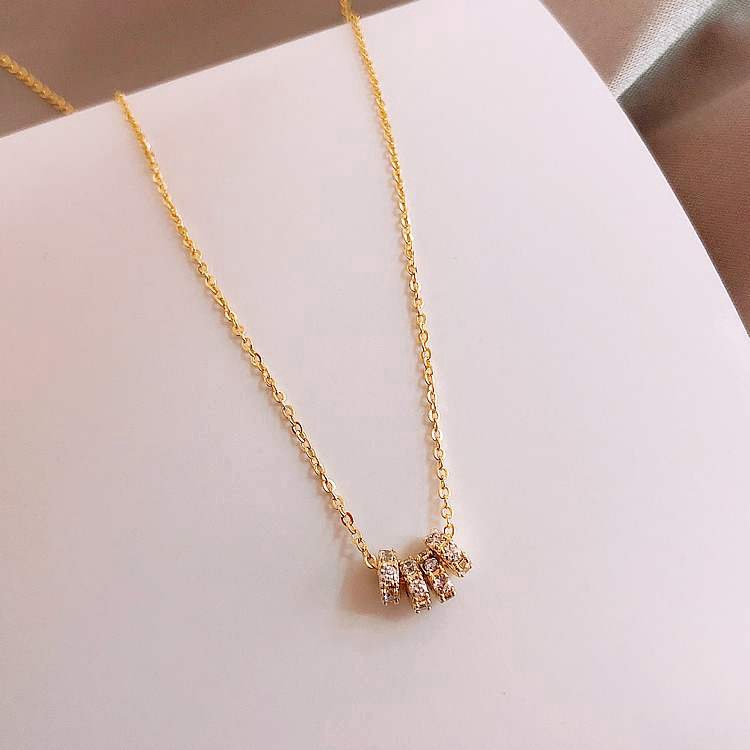 XiaoboACC Dây Chuyền Vàng Xi Mạ Phong Cách Hàn Quốc Dành Cho Bạn Nữ