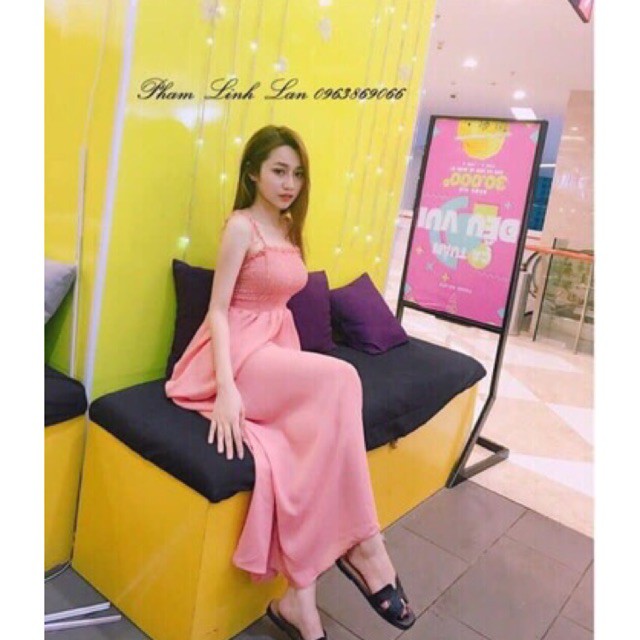 Đầm maxi bo ngực