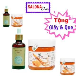 Combo triệt lông shiny 350gr ,wax lông shiny + mỡ trăn nguyên chất,tẩy lông nách