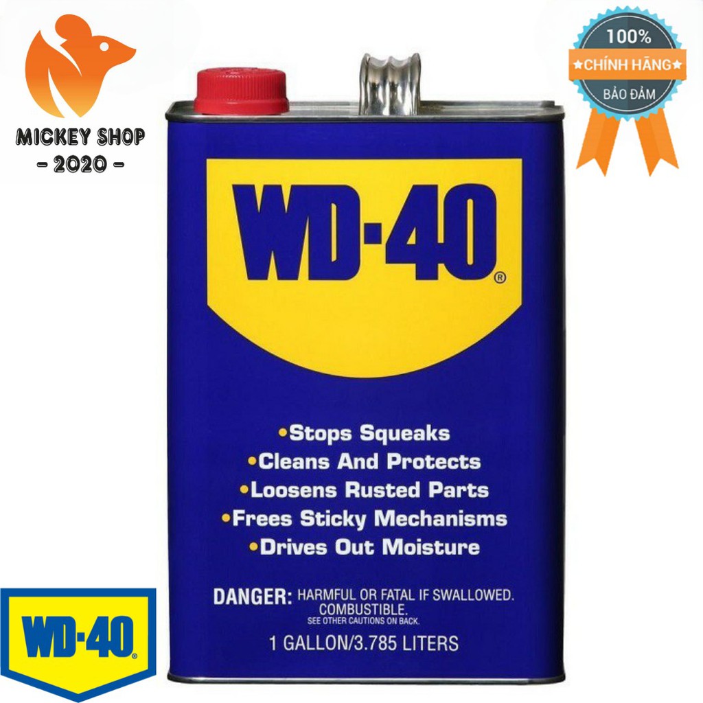 [ CHUYÊN DỤNG ] Chất Bôi Trơn Làm Sạch Thẩm Thấu Chống Ăn Mòn WD-40 1 Gallon 3.785 lít - CHÍNH HÃNG