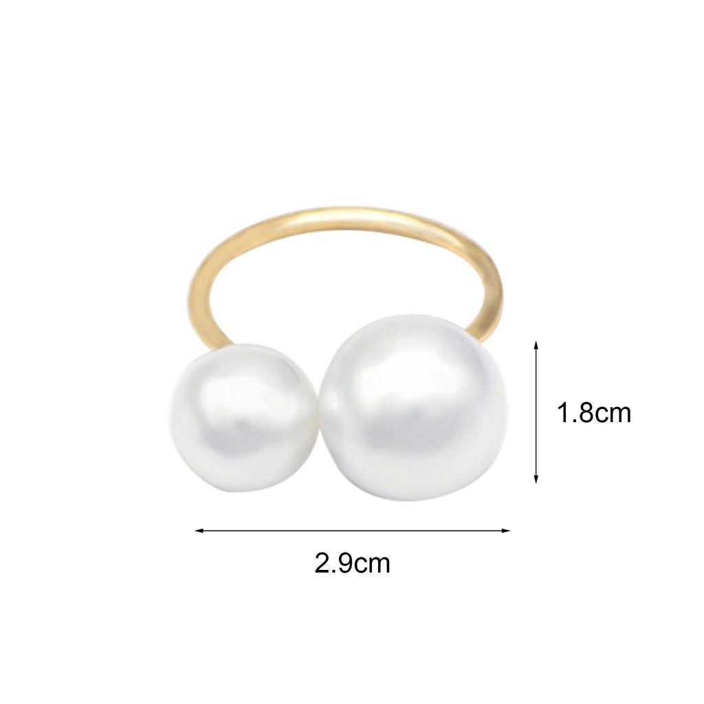 Nhẫn Hợp Kim Đính Ngọc Trai Giả Thời Trang Cho Nữ