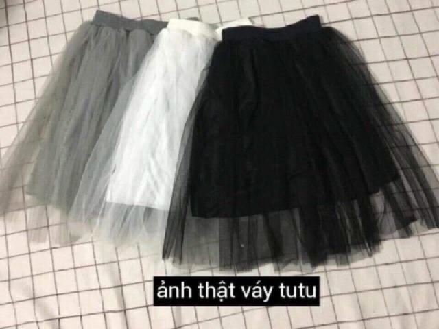 CHÂN VÁY XÁM TUTU ULZZANG + HÌNH THẬT 🦞🦞🦞