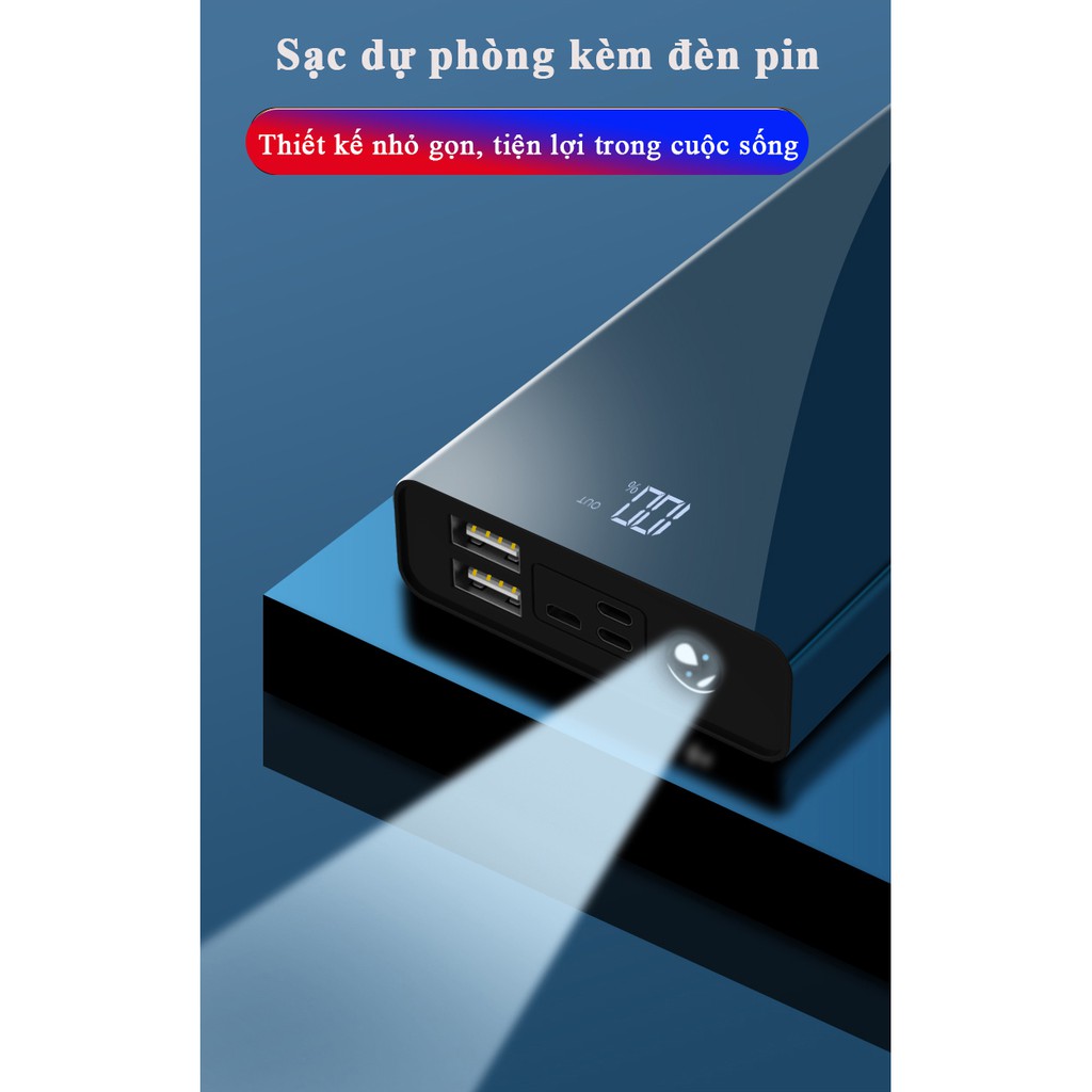 Sạc dự phòng ,Pin Sạc Dự Phòng 30000mAh  3M mini nhỏ gọn tiện nghi cầm theo sạc nhanh thích hợp dùng iPhone XiaoMi