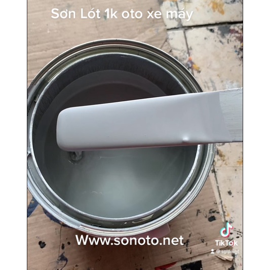 Sơn lót 1K - xám lót cao cấp 1k (1 thành phần) nhanh khô Autopaint cho ô tô xe máy 1 Lít ( Sơn oto xe máy )