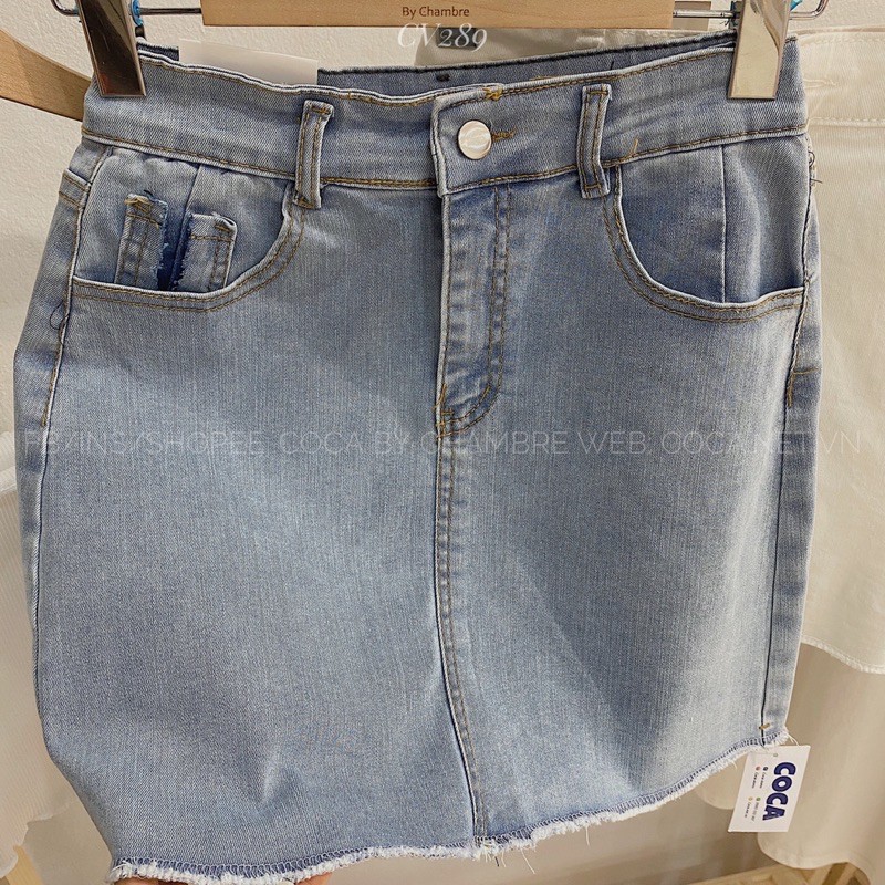 [CV289]🌐 Chân váy bò tôn dáng có lót quần vải mềm co giãn (Có sẵn/ảnh thật) | BigBuy360 - bigbuy360.vn