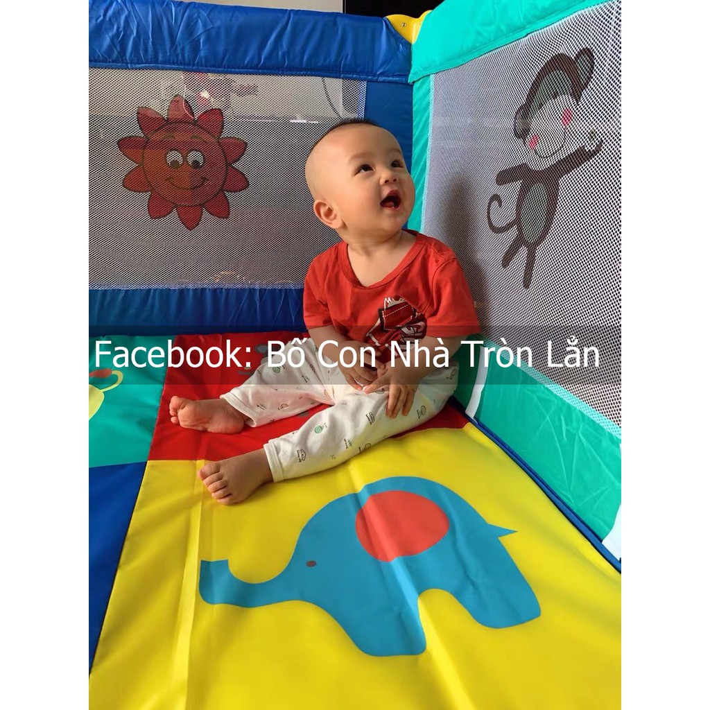 Quây cũi vải gập tiện lợi và hết sức chắc chắn an toàn cho bé - Nhà Bóng vải mini di động diện tích 1m2 gấp vào nhỏ gọn