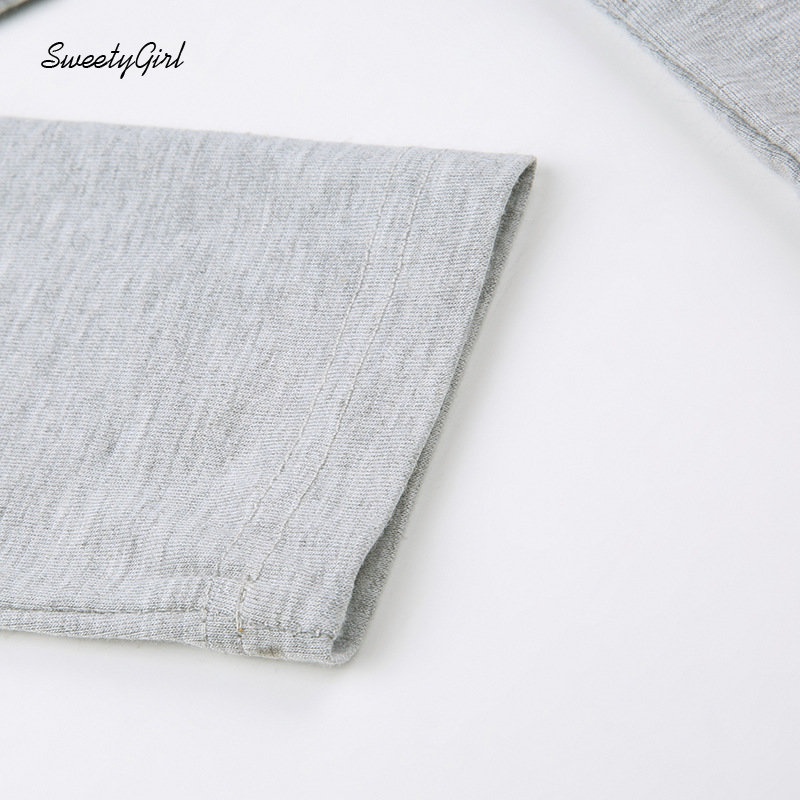 Áo Thun Tay Dài Cổ Tròn In Chữ Số Phối Màu Tương Phản Thời Trang 2022 Cho Nữ