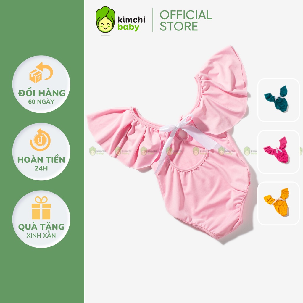 Set Bộ Đồ Bơi Bé Gái Kèm Nơ Xinh Xắn Điệu Đà, Bikini Cho Bé Siêu Co Giãn Mặc Đi Biển CK18