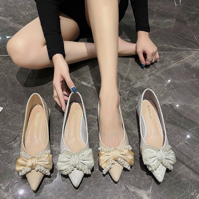 GIÀY BÚP BÊ NƠ VIÊN NGỌC HÀNG QUẢNG CHÂU SIÊU XINH