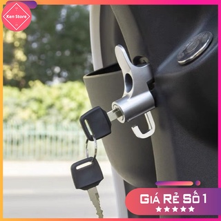 Khóa chống trộm mũ bảo hiểm 🔐HÀNG XỊN🔐 Khóa treo mũ bảo hiểm, có móc treo đồ, bằng hợp kim nhôm, cứng cáp, không rỉ sét