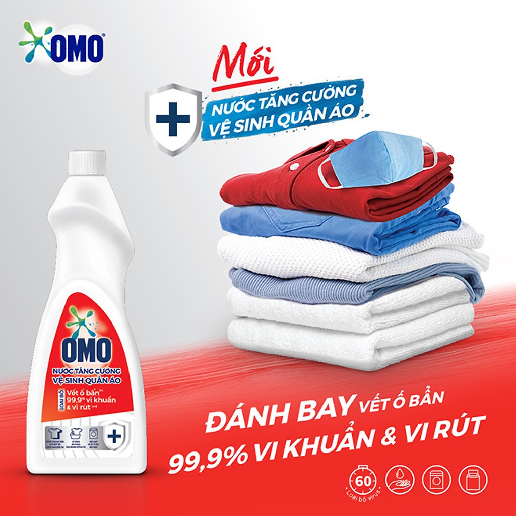 Nước Tăng Cường Vệ Sinh Quần Áo Omo 1L