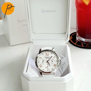 Đồng hồ nữ Casio Sheen SHE-3511L-7A đính đá Swavroski, mặt kính saphire chống trầy