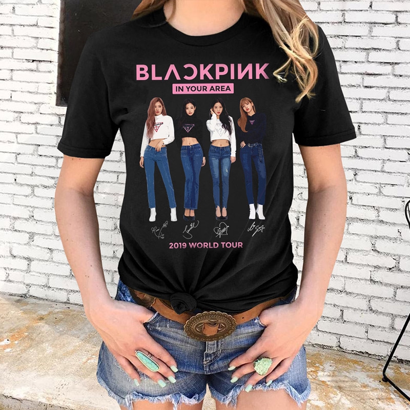 Áo Thun Cotton Ngắn Tay In Hình Nhóm Nhạc Blackpink Thời Trang 2019 Cho Nam Nữ