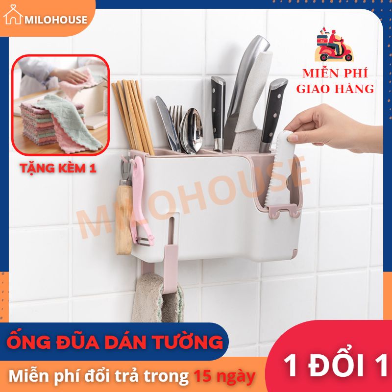 Ống đũa treo tường, Ống đựng đũa dán tường chất liệu nhựa
